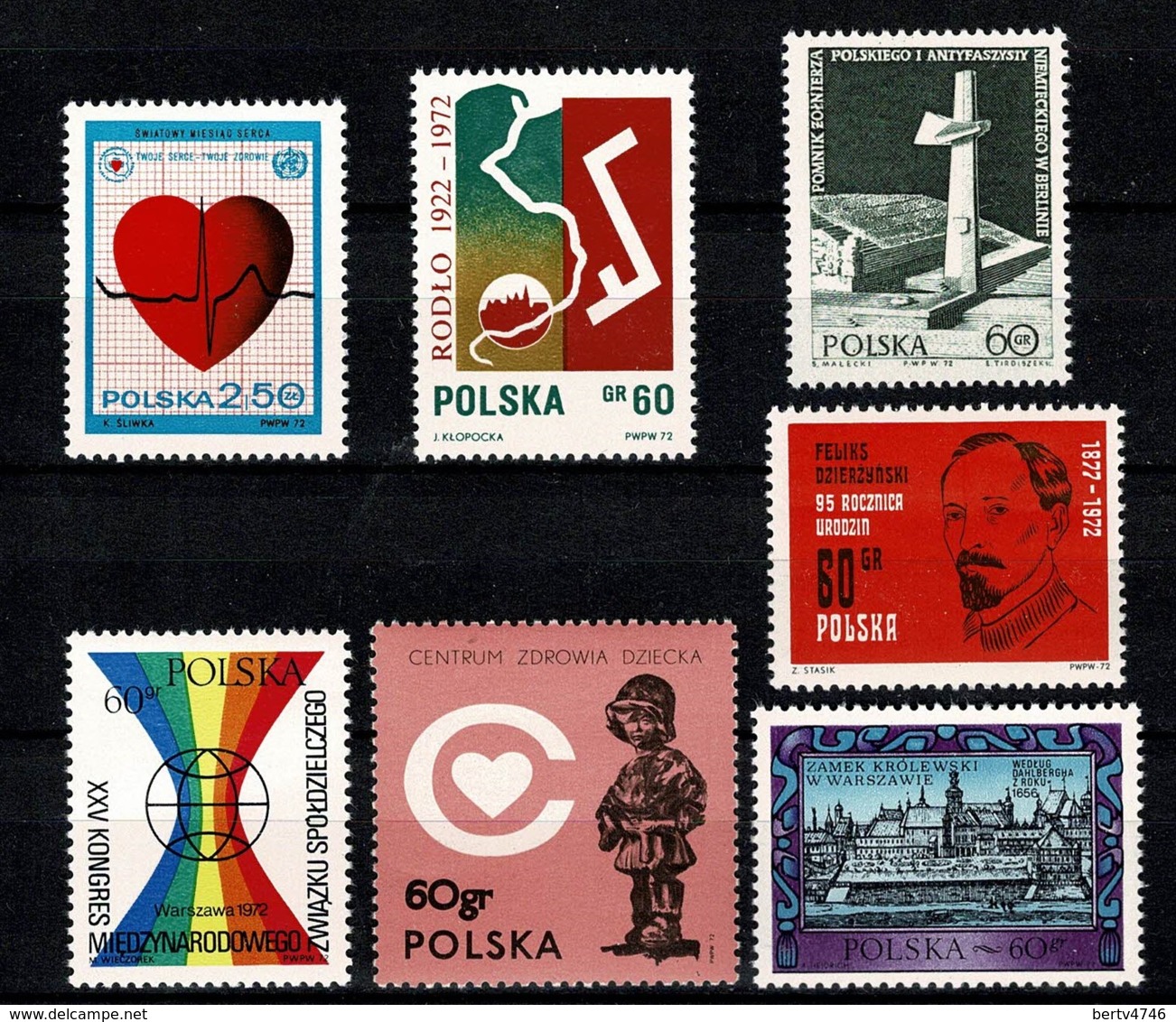 Polska 1972 Yv. 1994, 2003, 2005, 2017, 2018, 2039, 2040**,  Mi 2148, 2159, 2160, 2172, 2173, 2201, 2202** MNH - Neufs