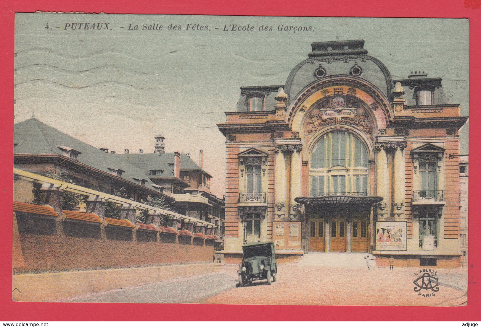 CPA-92-PUTEAUX-Salle Des Fêtes - École Des Garçons - Animation - 1917* 2 SCAN- - Puteaux