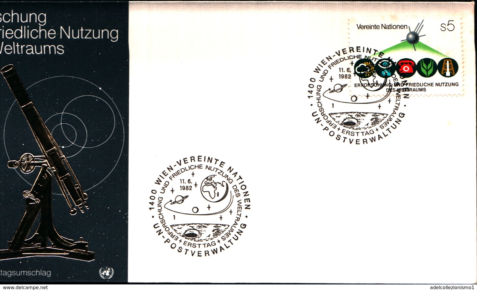 92689) UNITED NATIONS (VIENNA WIEN) FDC- Unispace 1v - 11-6-1982 - FDC