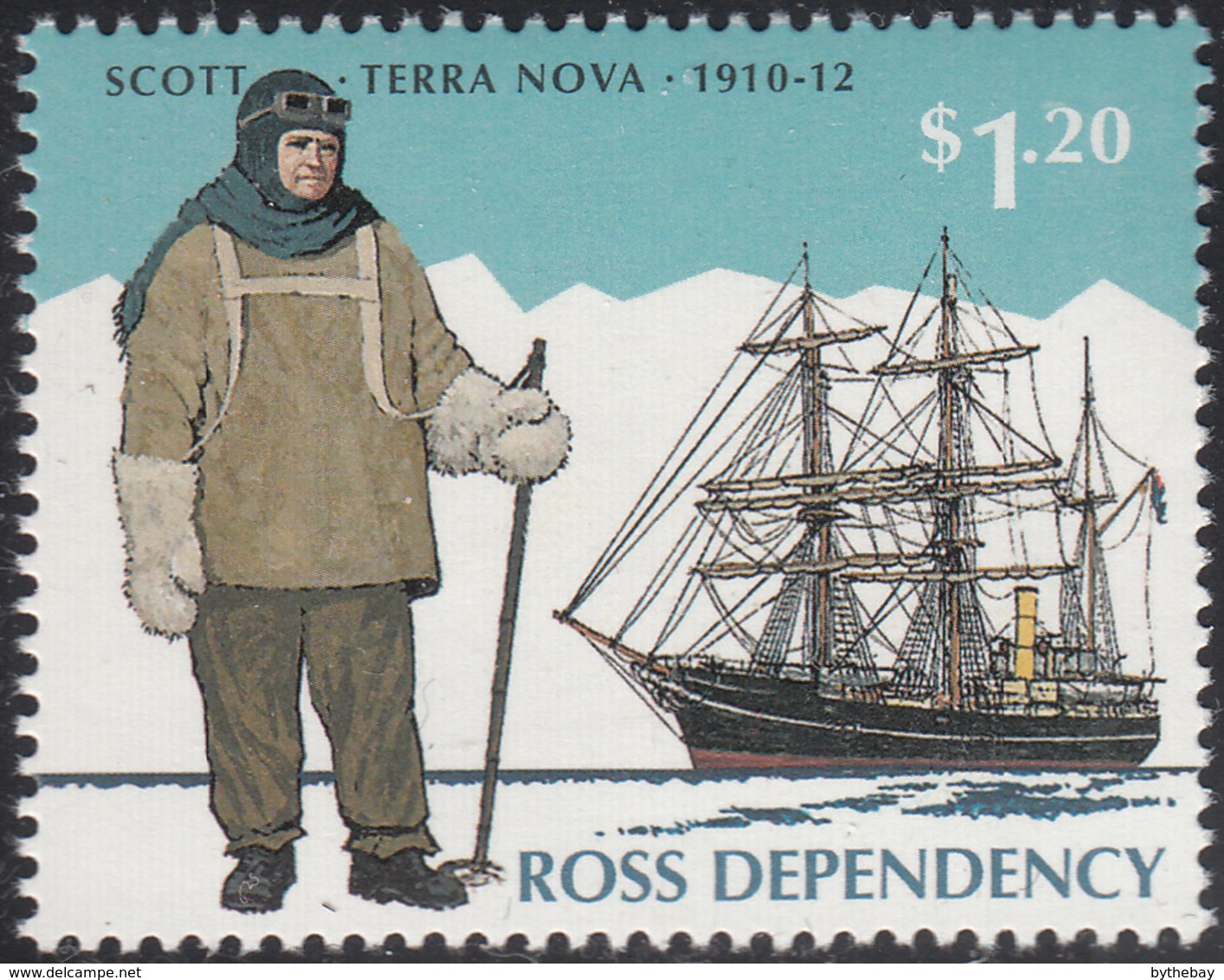 Ross Dependency 1995 MNH Sc L34 $1.20 Scott, Terra Nova 1910-12 - Unused Stamps