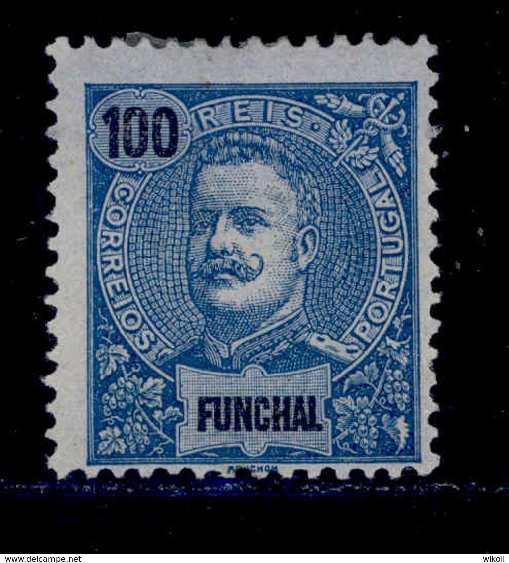 ! ! Funchal - 1897 D. Carlos 100 R - Af. 22 - MH - Funchal