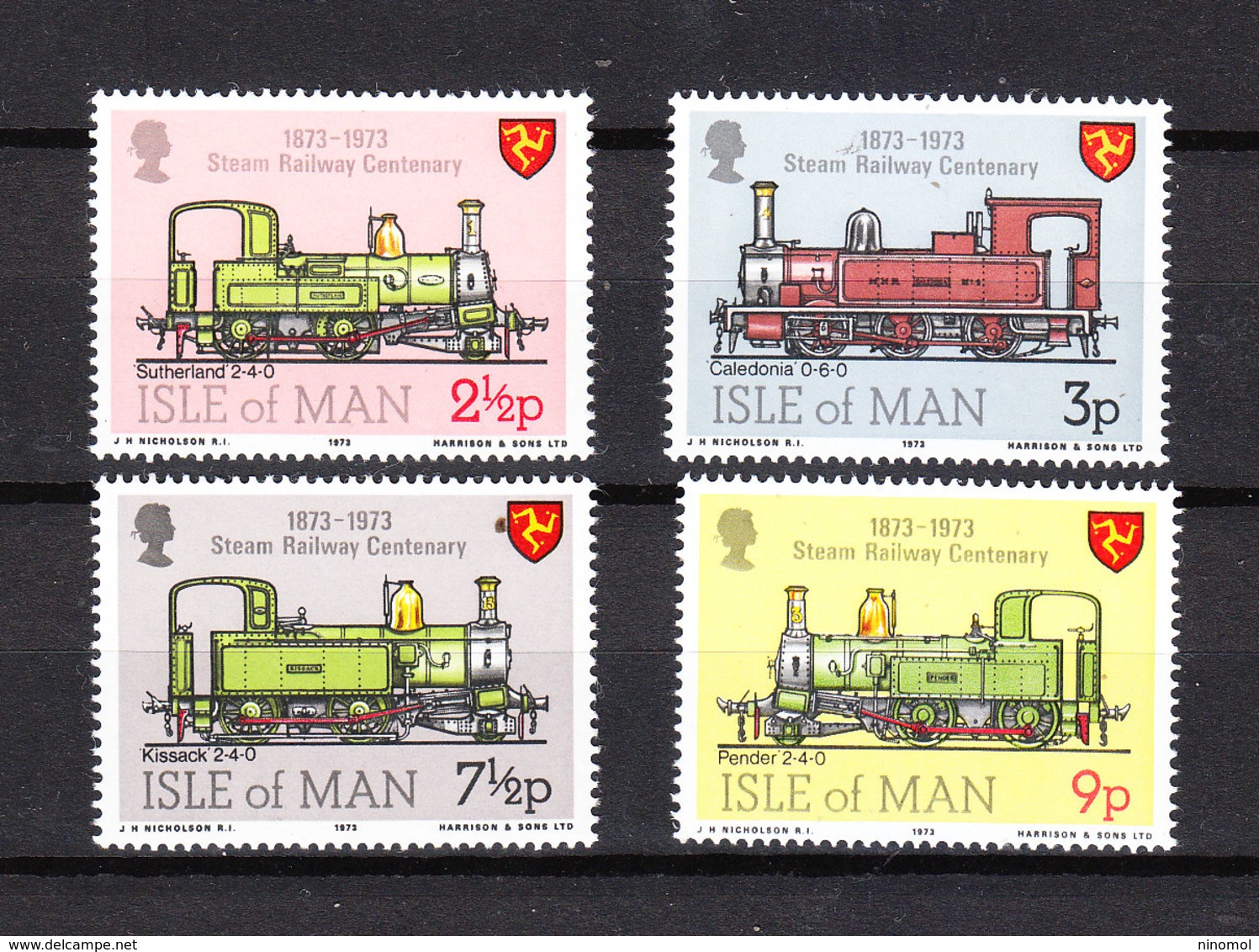 Man - 1973. Storia Delle Locomotive A Vapore. History Of Steam Locomotives. Complete MNH Series - Trains