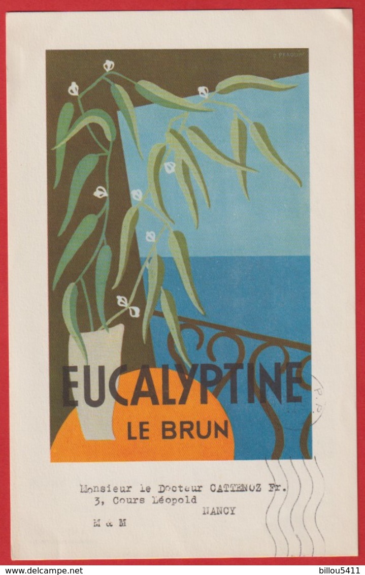 Publicité Médicament  ; Pharmacie ; Médecine ; Suppositoires EUCALYPTINE  ( Eucalyptus)  Labo Le Brun - Advertising