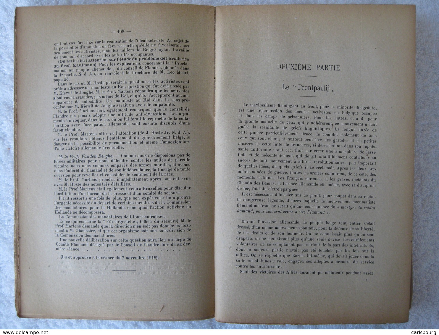 Guerre 14-18, Flamingants Et Collaboration Flamande – Rudiger - EO 1920 – Peu Courant - Guerre 1914-18