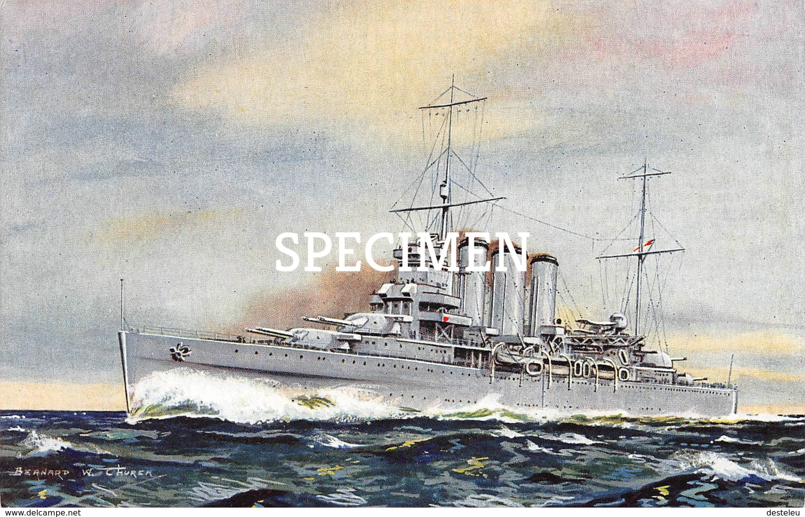 HMS Cumberland Cruiser - Guerra