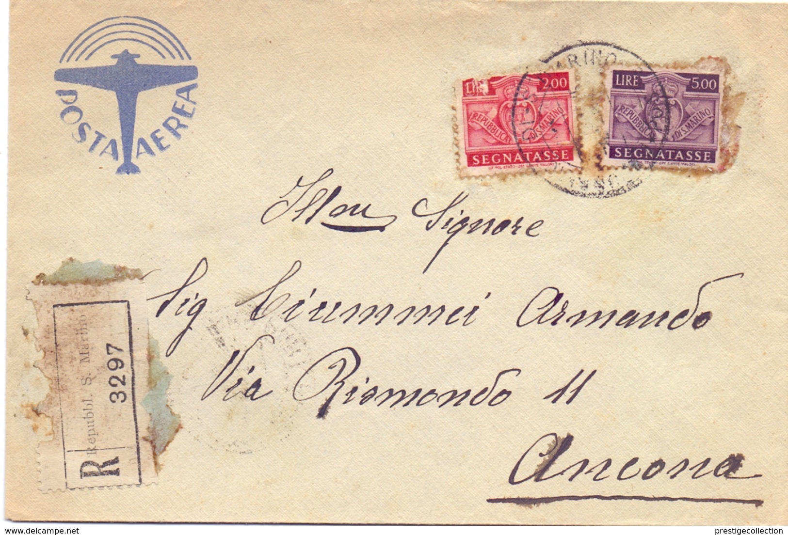 TORINO 1945 COVER AIR MAIL REGISTRED MAIL  (FEB201081) - Correo Aéreo