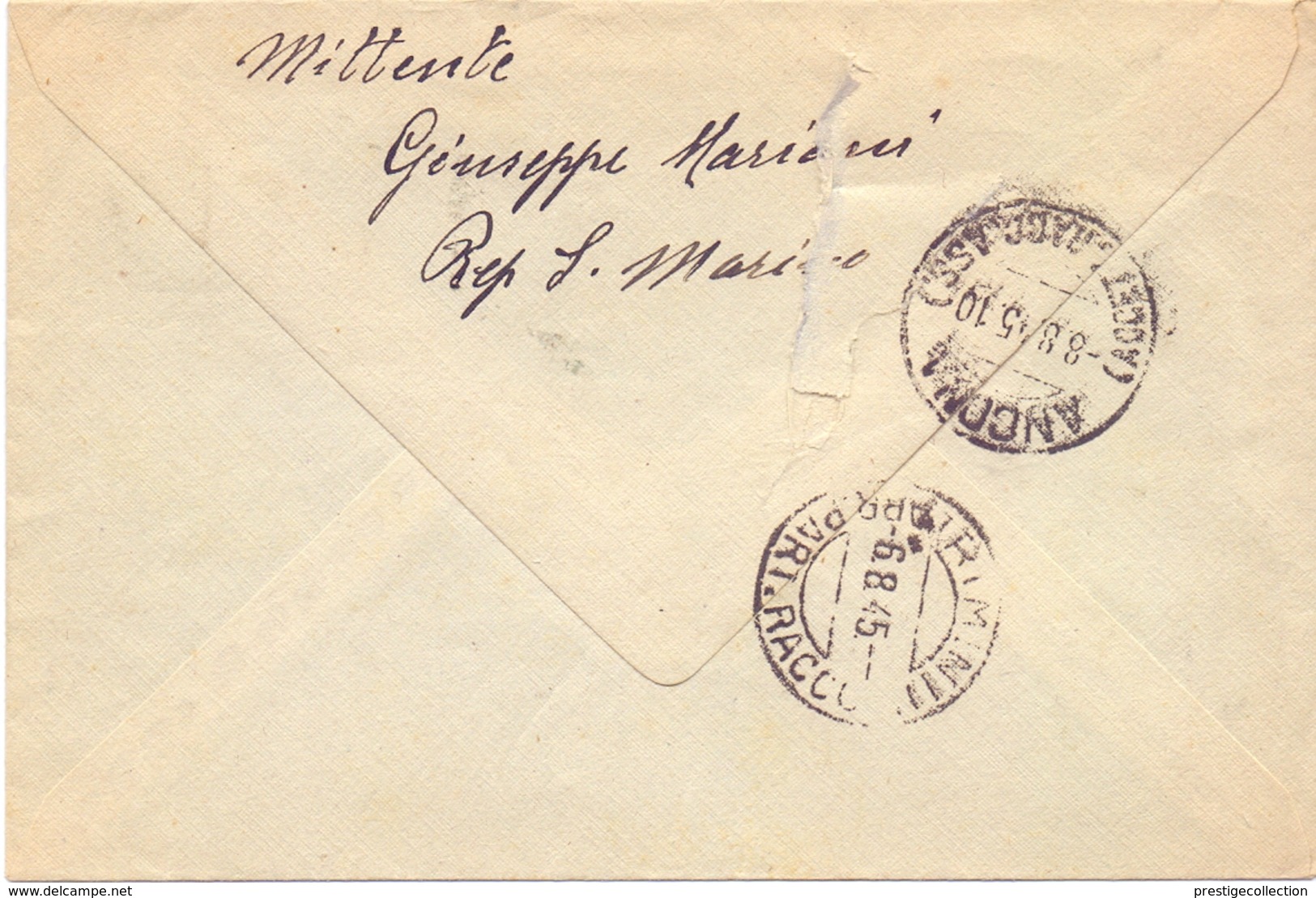 TORINO 1945 COVER AIR MAIL REGISTRED MAIL  (FEB201081) - Correo Aéreo