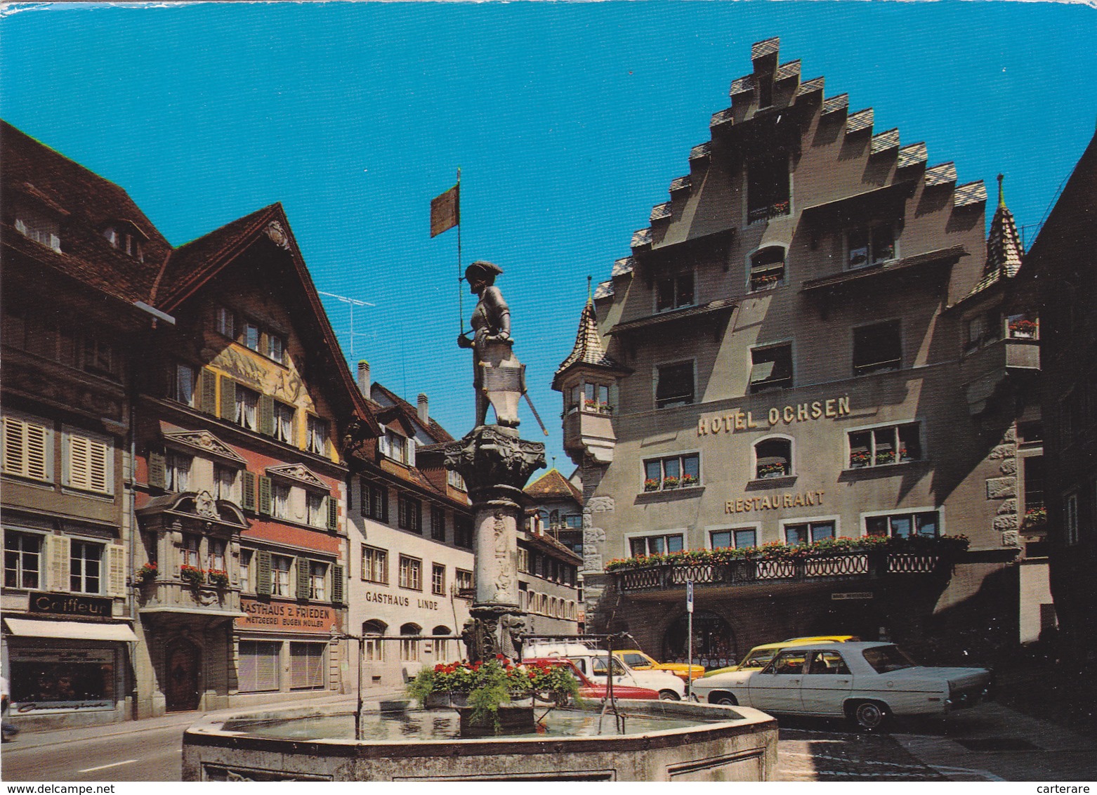 SUISSE,HELVETIA,SWISS,SWITZERLAND,SVIZZERA,SCHWEIZ ,ZOUG,ZUG,HOTEL,FONTAINE,COMMERCE - Zugo