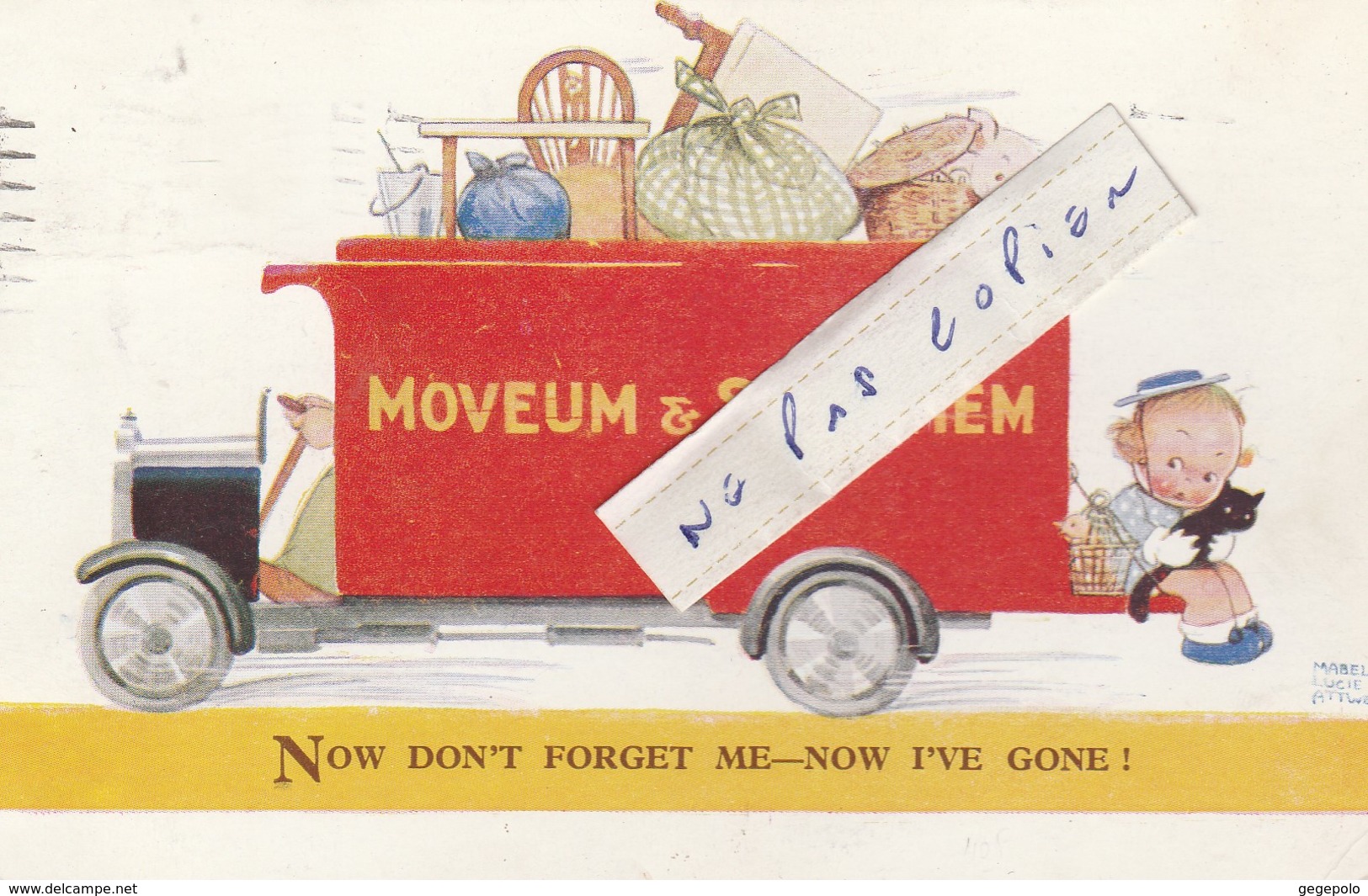 MONTREUX - Transports MOVEUM & SMASHEM  ( Carte Publicitaire Envoyée De .... En 1934 ) - Montreux