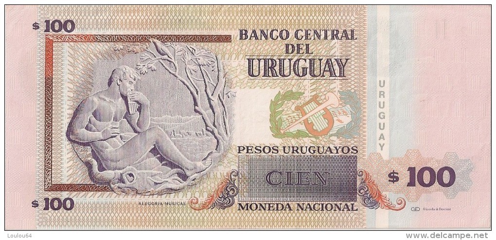 Uruguay - 100 Pesos 2008 - Série E - N° 17097275 - - Uruguay