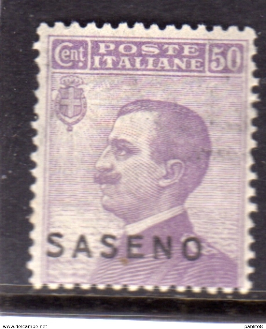 SASENO 1923 SOPRASTAMPATO D'ITALIA ITALY OVERPRINTED CENT. 50c MNH BEN CENTRATO - Saseno