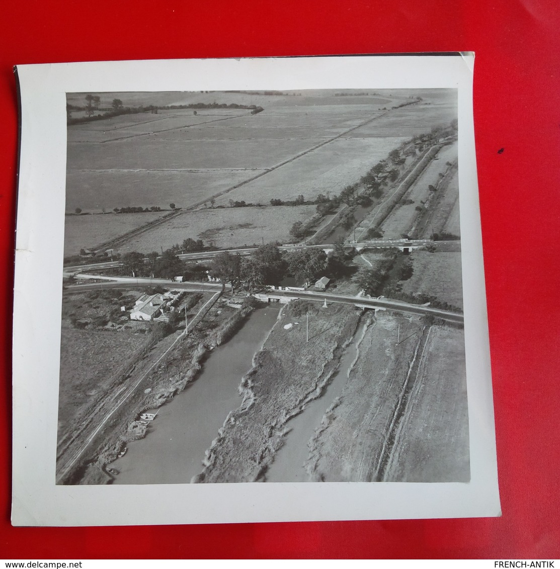 PHOTO VUE AERIENNE BASSIN D ARCACHON ROUTE CHEMIN DE FER PRISE PAR LE PILOTE RENE MERCIER - Lieux