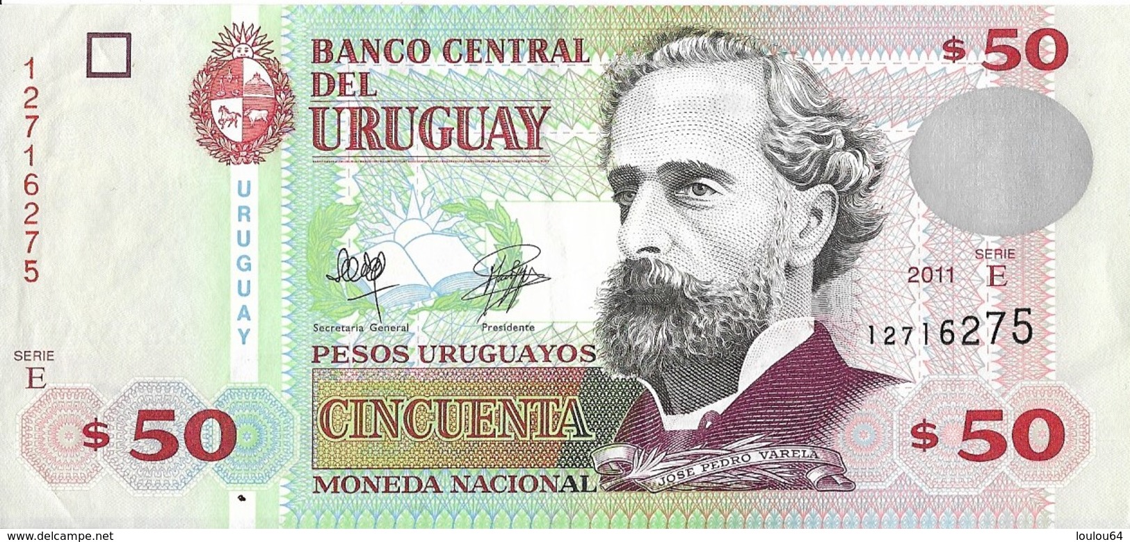 Uruguay - 50 Pesos 2011 - Série E - N° 12716275 - Superbe - - Uruguay