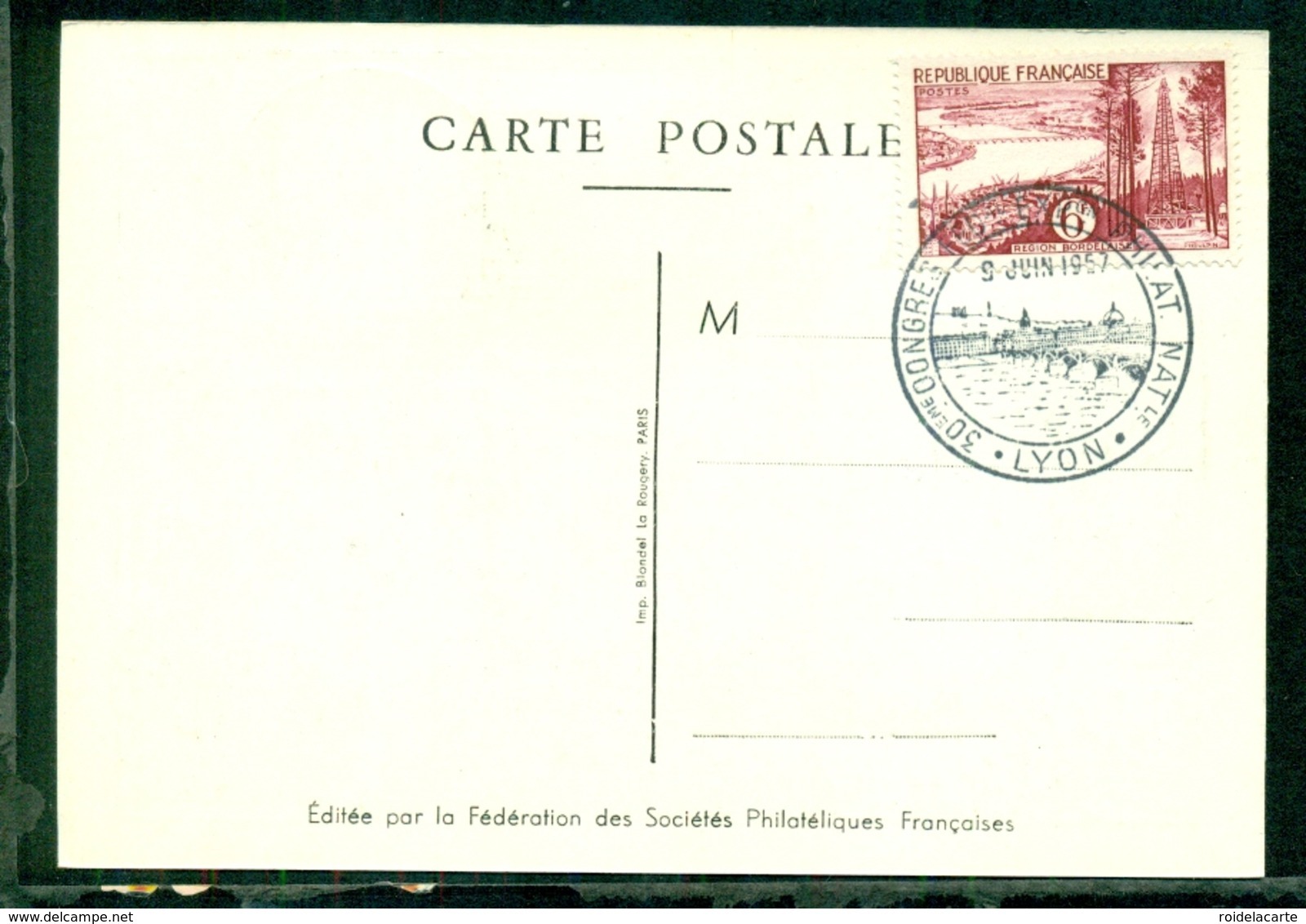 CM-Carte Maximum Card #France-1939 #(Yv. 450)Pont De La Guillotière ,bridge ,Brücke By Lyon, Obl. Expo Phil, Lyon 19573 - 1930-1939