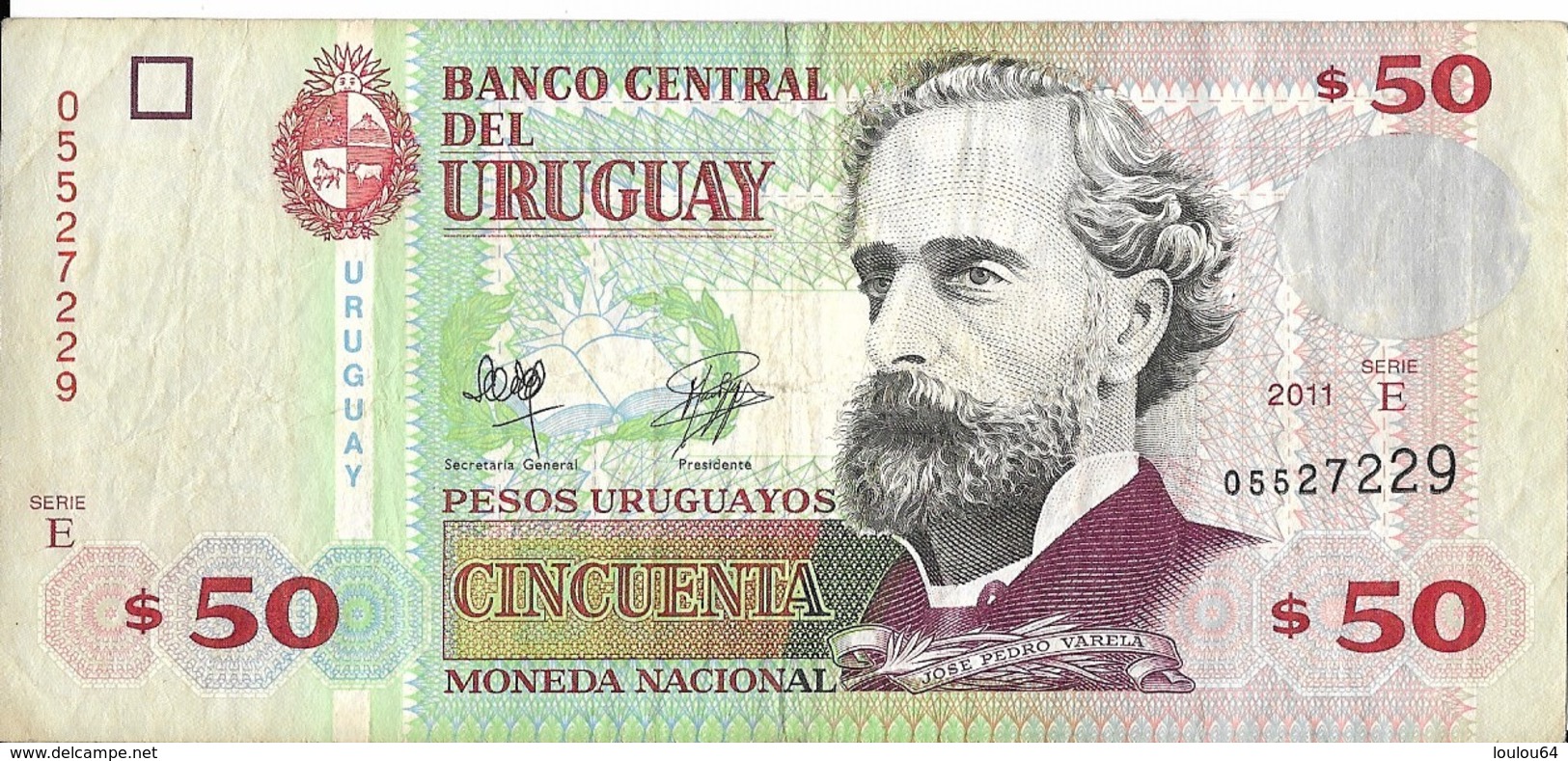 Uruguay - 50 Pesos 2011 - Série E - N° 05527229 - Superbe - - Uruguay