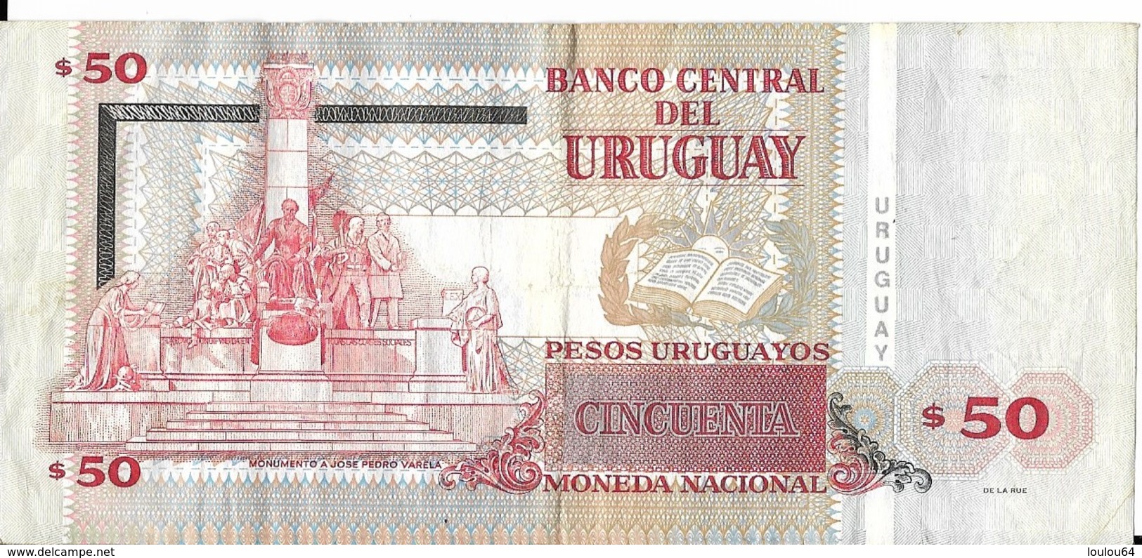 Uruguay - 50 Pesos 2011 - Série E - N° 09213739 - TTB - - Uruguay