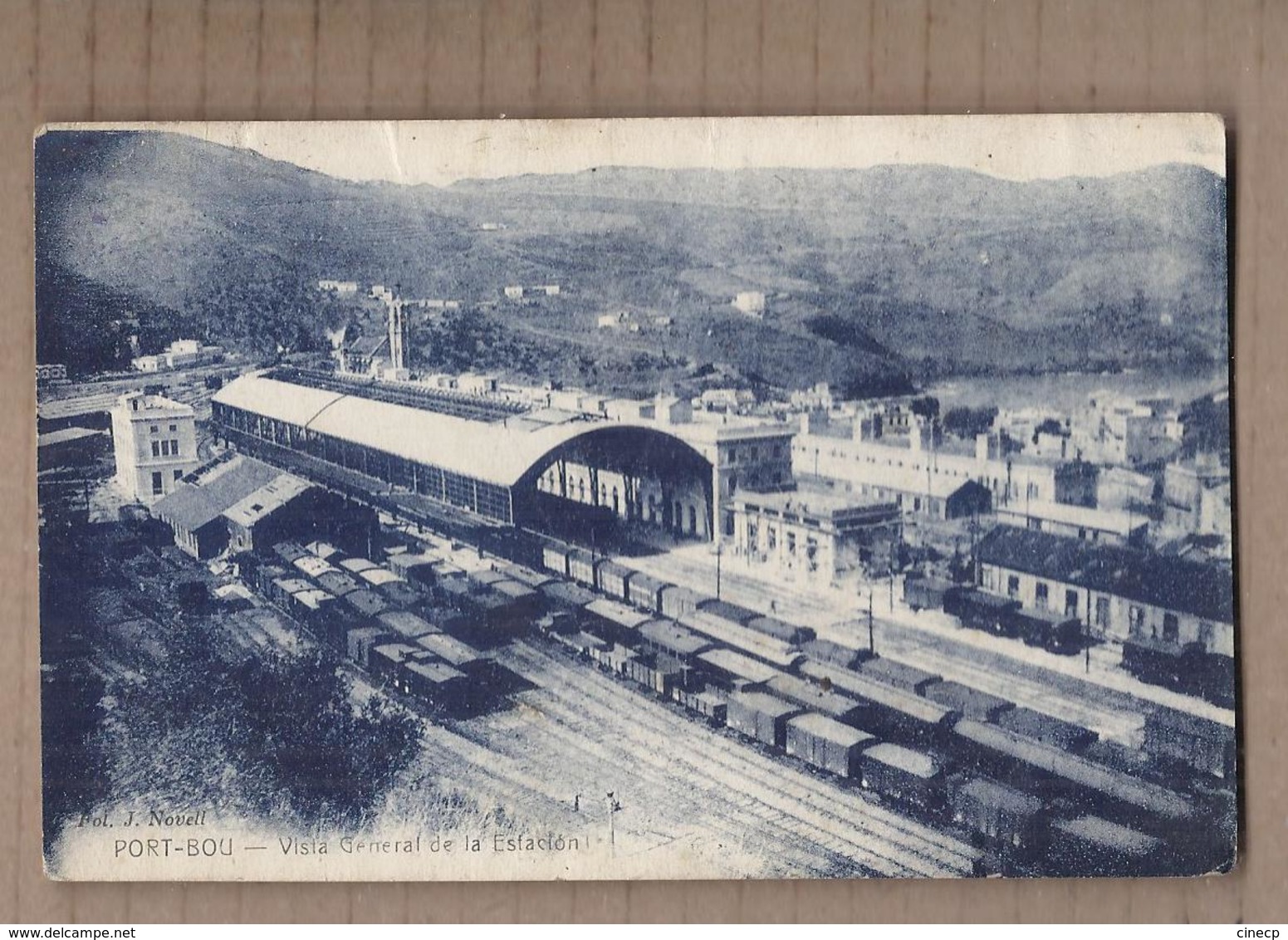 CPA ESPAGNE - PORT-BOU - Vista General De La Estacion - TB GROS PLAN GARE Intérieur TRAINS WAGONS - Autres & Non Classés