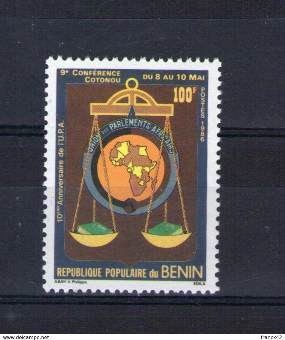 Benin. 10e Anniversaire De L'union Des Parlements Africains - Bénin – Dahomey (1960-...)