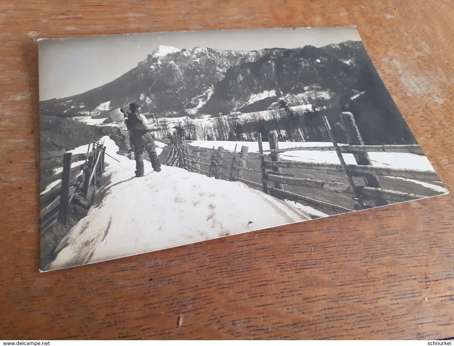 LANDWIRTSCHAFT IN DEUTSCHLAND DAZUMAL - BAUER MIT WERKZEUG - 1915 - Von TRAUNSTEIN Nach WALD CHAM OBERPFALZ - Anonyme Personen