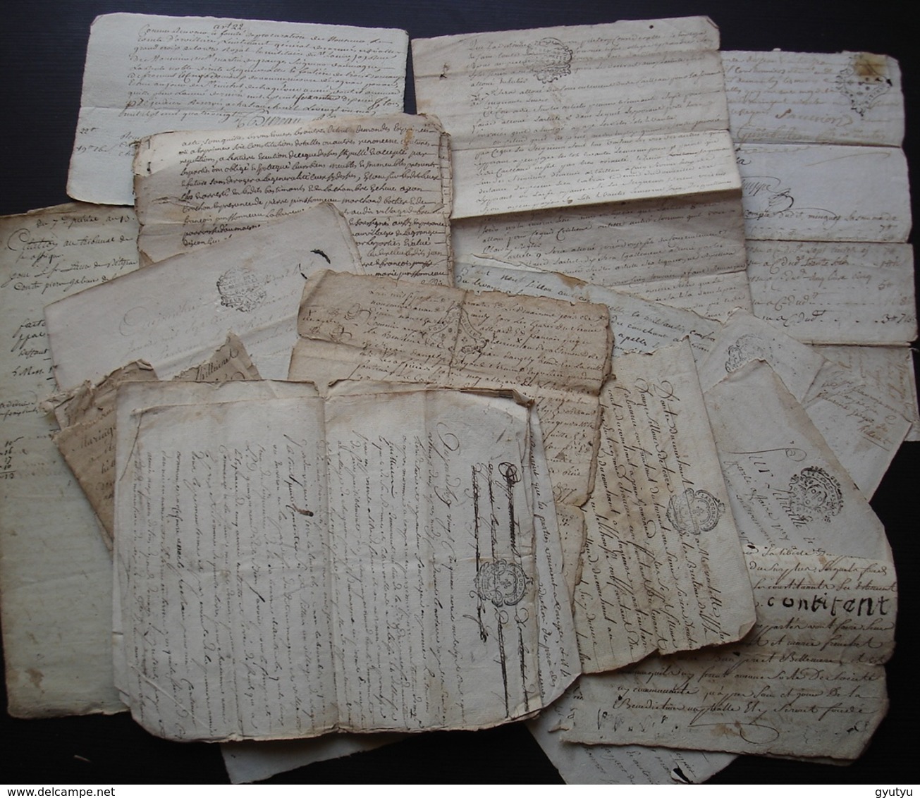 Lot D'une Vingtaine De Documents, En Grande Majorité Généralité De La Rochelle 18eme Siècle, Voir Photo - Manuscrits