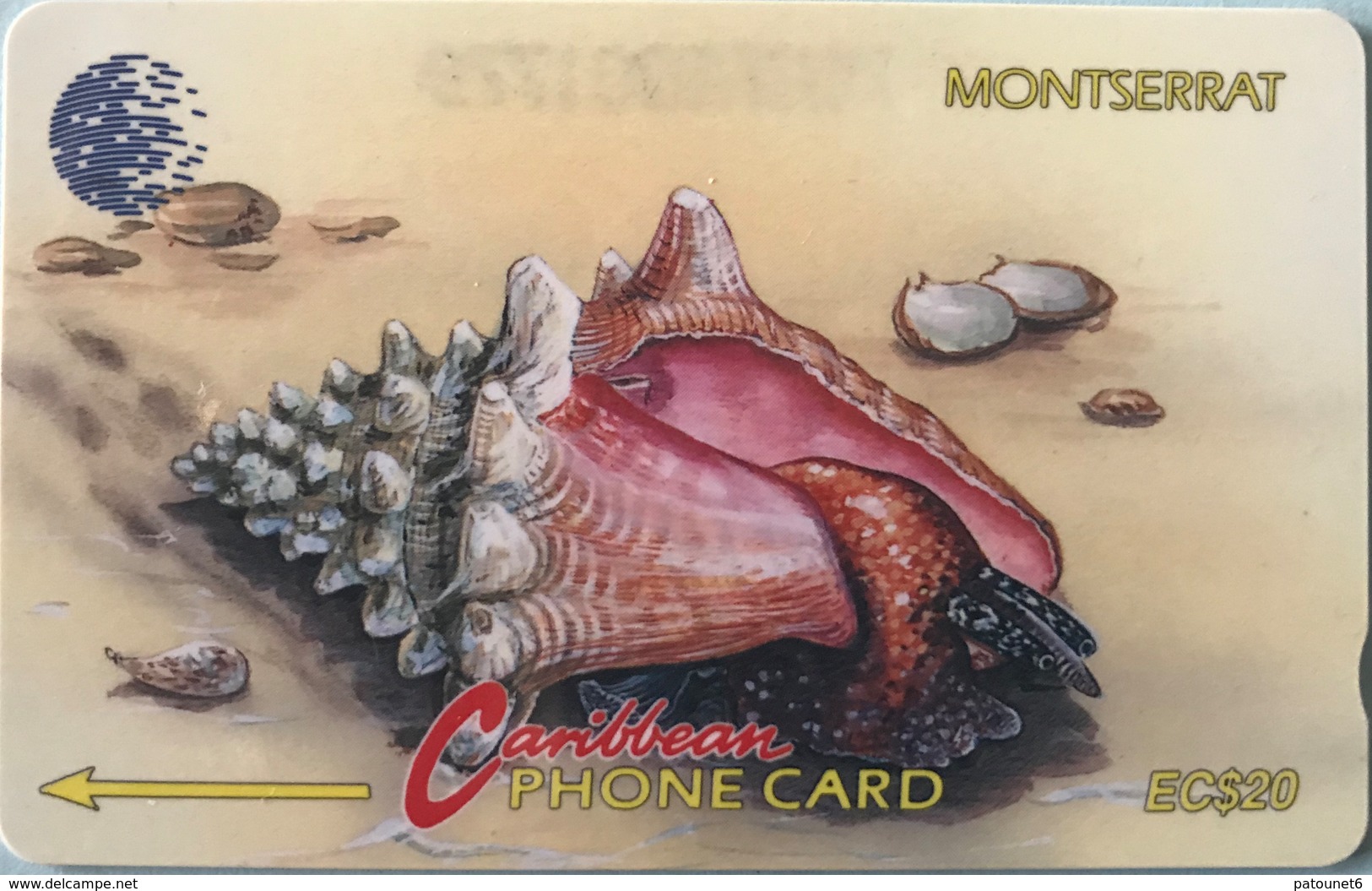 MONTSERRAT  -  Phonecard  - Cable § Wireless "  -  " Strombus Pugilis "  -  $20 - Montserrat