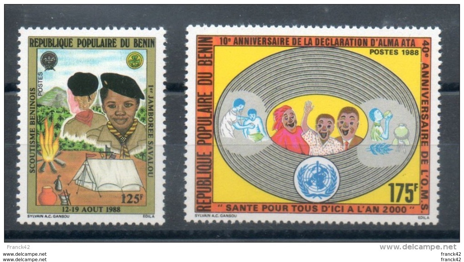 Benin. Scoutisme Et Santé Pour Tous. 1988 - Bénin – Dahomey (1960-...)