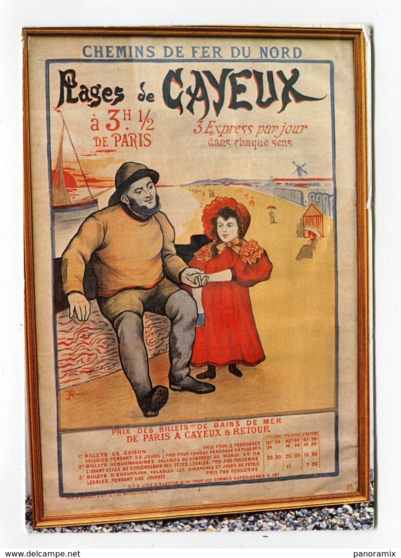 C.P °_ 80-Cayeux Sur Mer- Affiche Publicitaire Chemins De Fer Du Nord - Cayeux Sur Mer