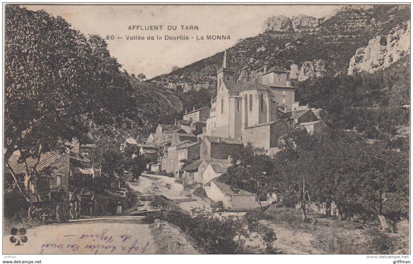 AFFLUENT DU TARN VALLEE DE LA DOURBIE LA MONNA 1909 TBE - Autres & Non Classés