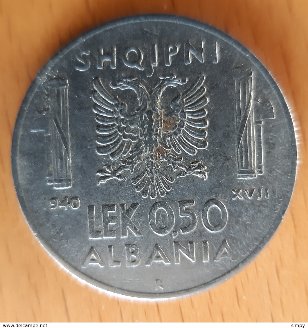 ALBANIA 0,50 Lek 1940 Magnetic - Albania