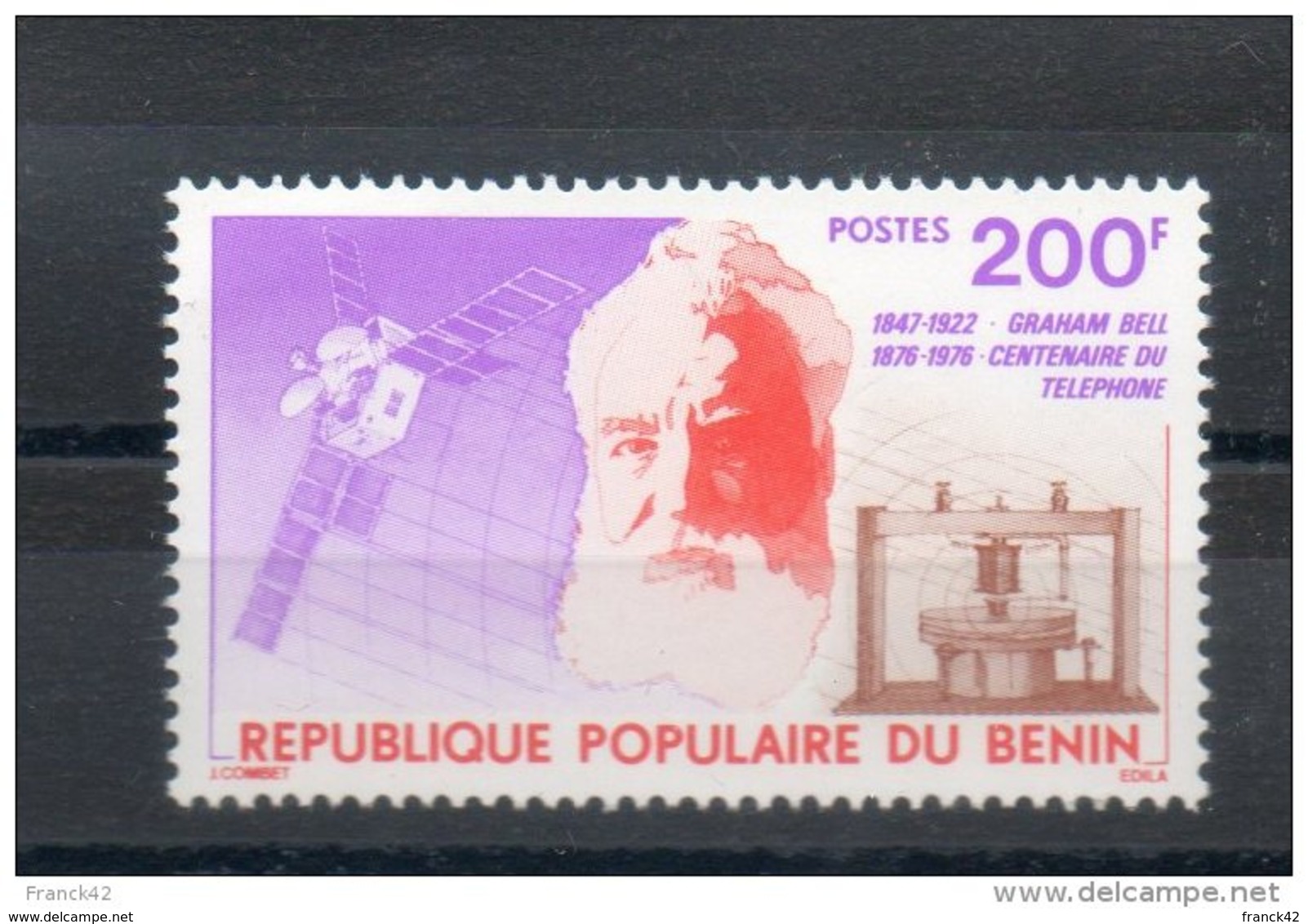 Benin. Graham Bell. Centenaire Du Téléphone - Bénin – Dahomey (1960-...)