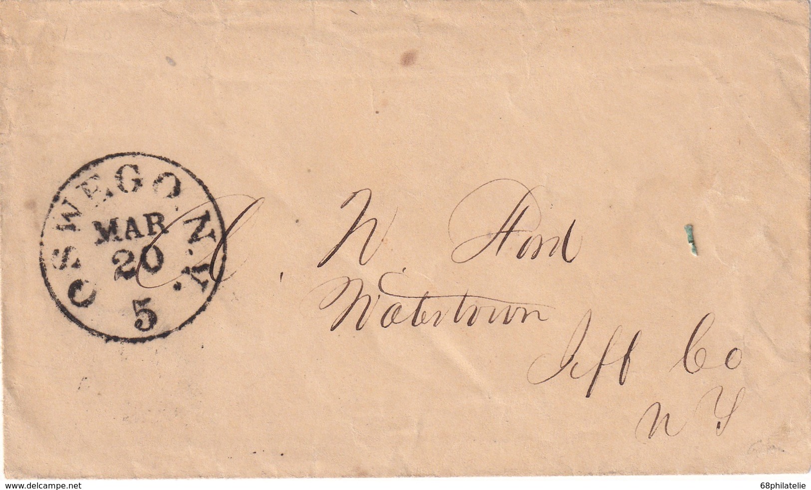 USA LETTRE DE OSWEGO - …-1845 Prephilately