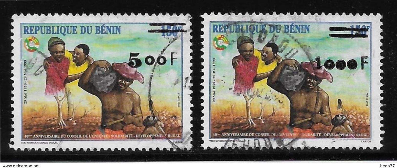 Bénin - 2 Valeurs Non émis/Essais De Surcharge - TB - Benin - Dahomey (1960-...)