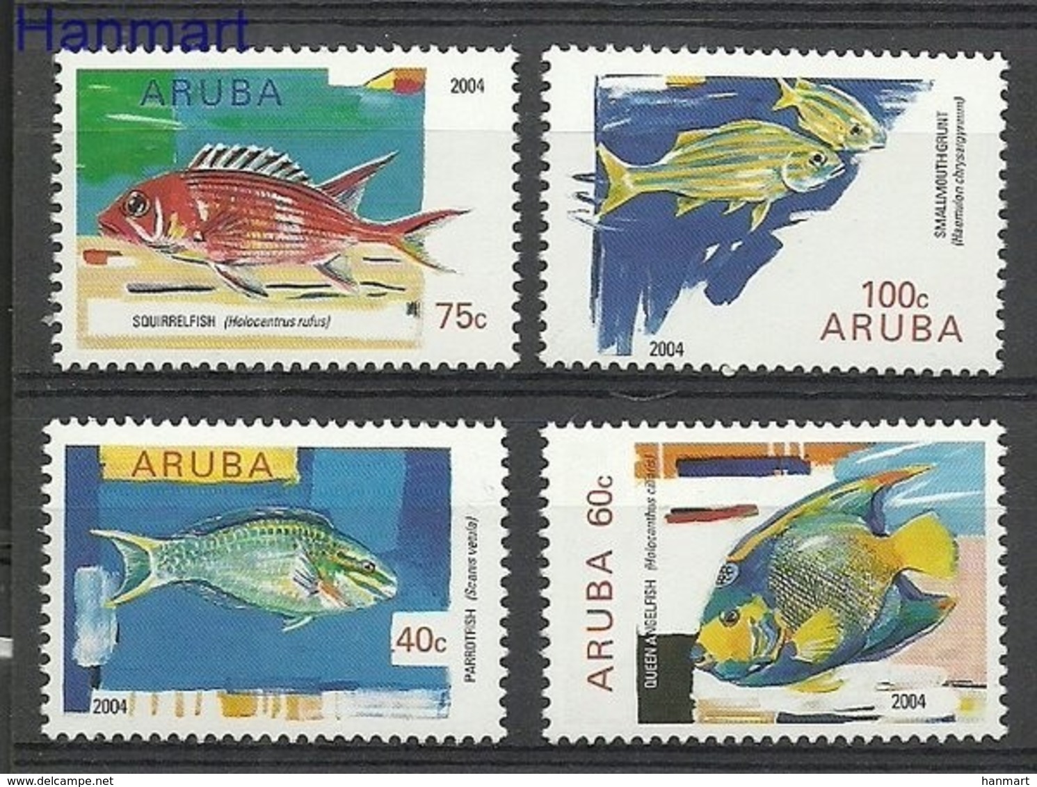 Aruba 2004 Mi 327-330 MNH ( ZS2 ARB327-330 ) - Poissons