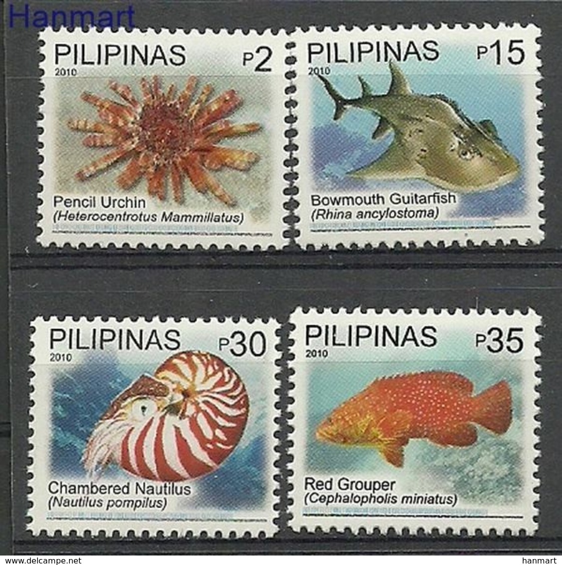 Philippines 2010 Mi 4392-4395 MNH ( ZS8 PLP4392-4395dav37A ) - Poissons