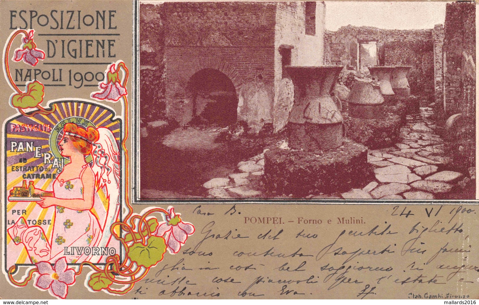 ESPOSIZIONE D'IGIENE NAPOLI 1900 - POSTED JUNE 1900 ~ A 120 YEAR OLD POSTCARD #21421 - Napoli (Naples)