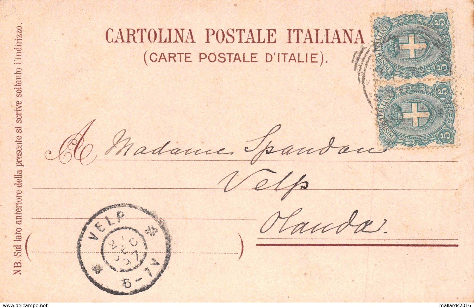 NAPOLI - VIA CARACCIOLO - POSTED DECEMBER 1897 ~ A 123 YEAR OLD POSTCARD #21422 - Napoli