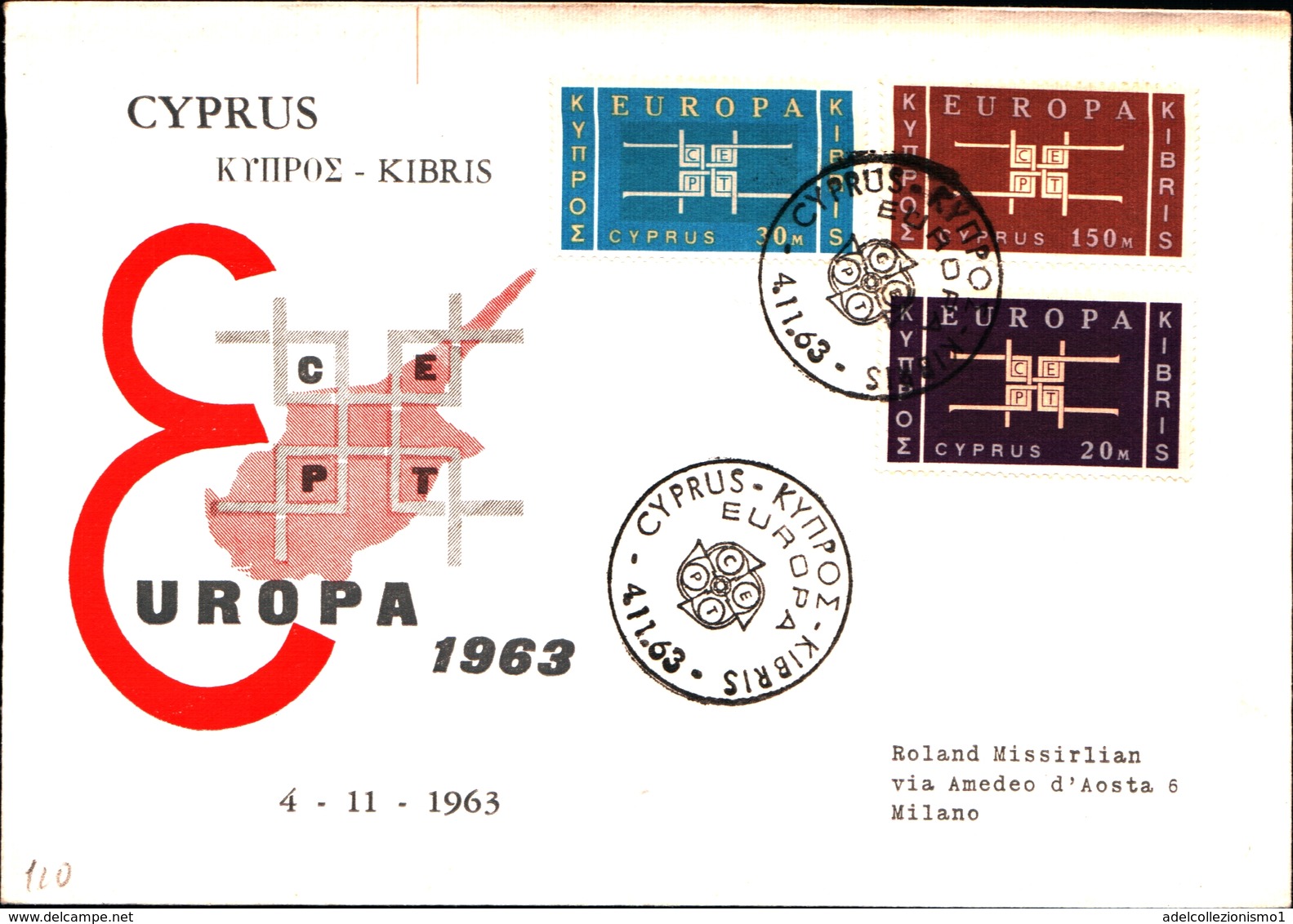 92716) CIPRO 1963 EUROPA FDC - Storia Postale