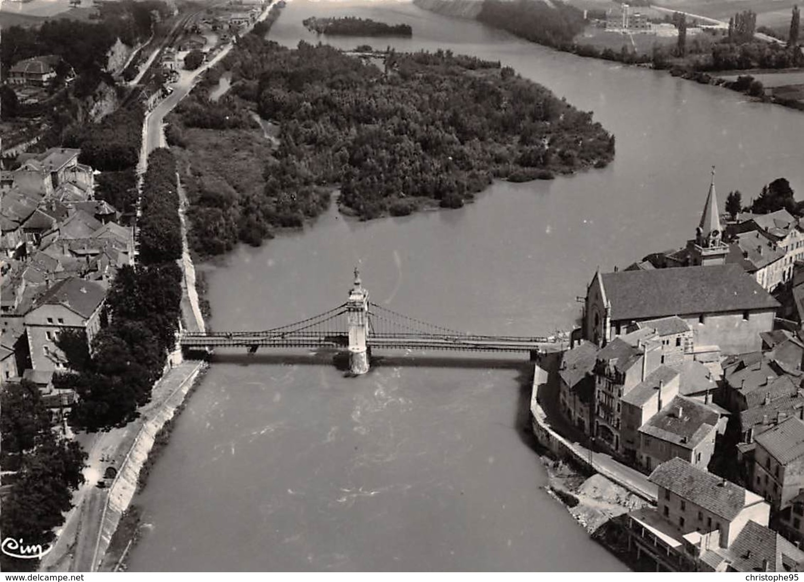 01 .n° 21904 . Seyssel . Vue Prise D Avion . Cpsm.10.5 X 15cm . - Seyssel