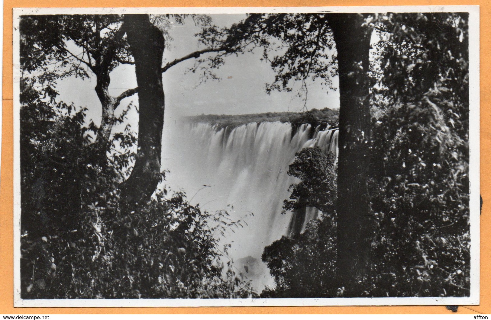 The Victoria Falls Zambia Old Postcard - Zambia