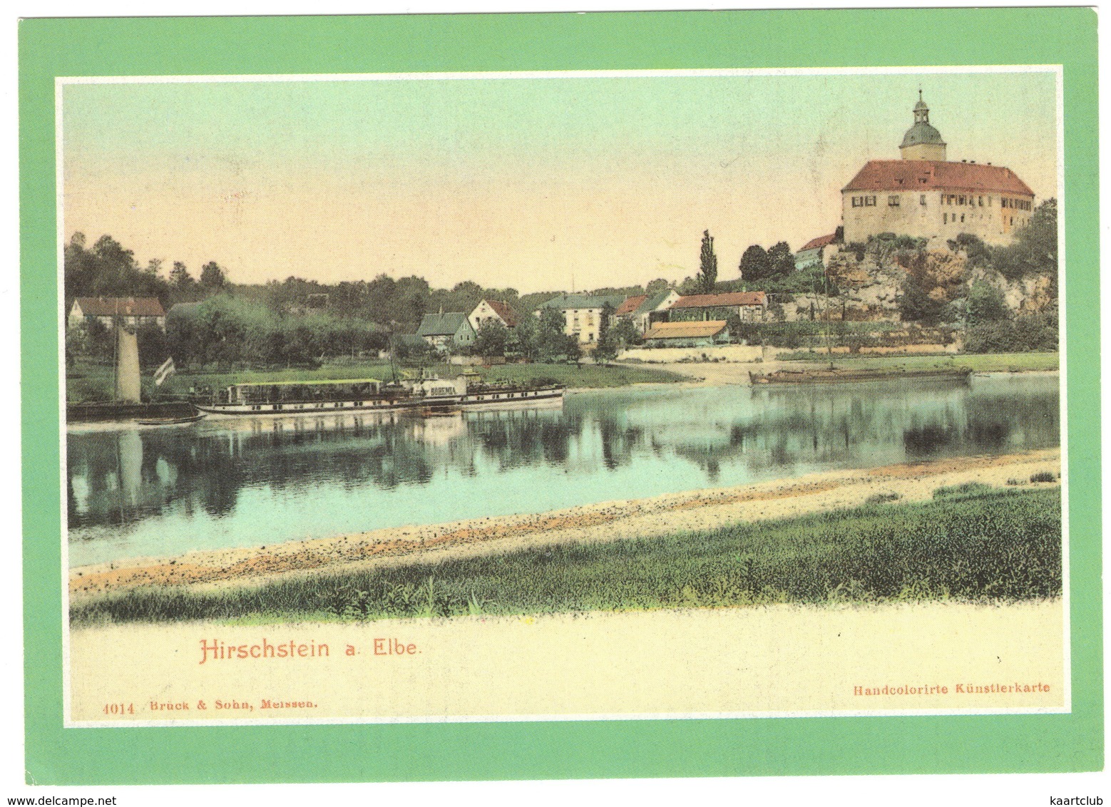 Hirschstein A. Elbe : Raddampfer 'Bohemia' (Baujahr 1863)  -  ( DDR) - Hirschstein