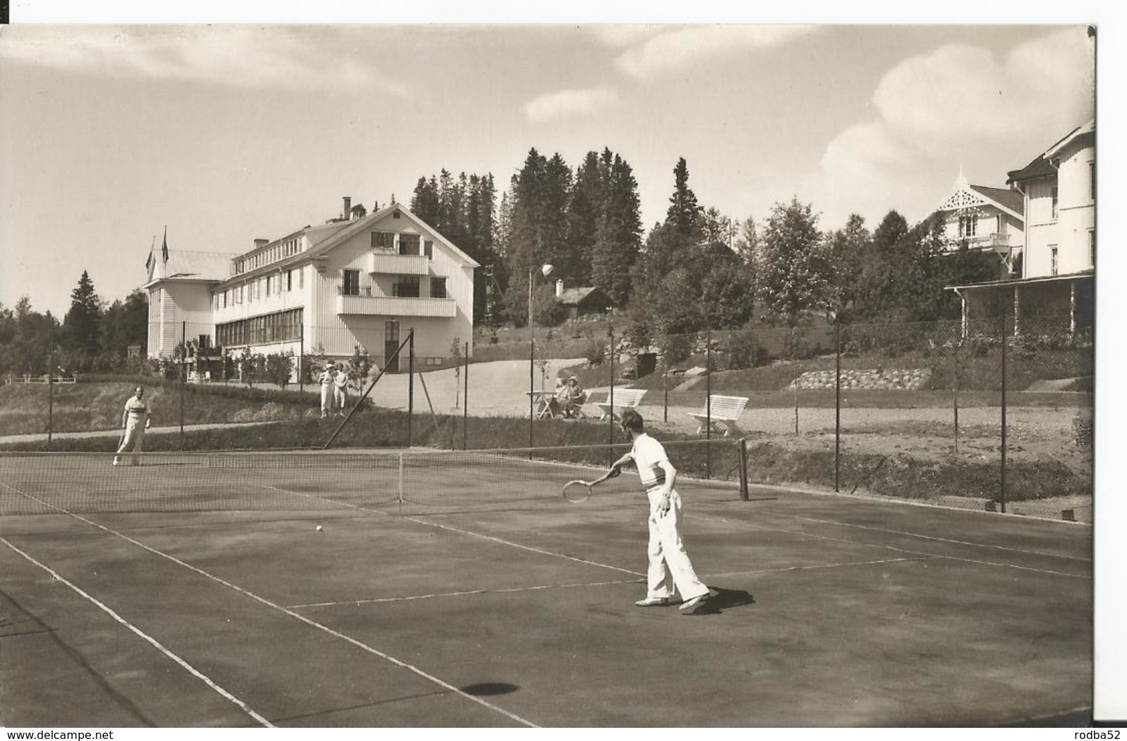 CPSM - Hedmans Hotell Halland  - Suède Sverige - Tennis  - Hotel - Suède
