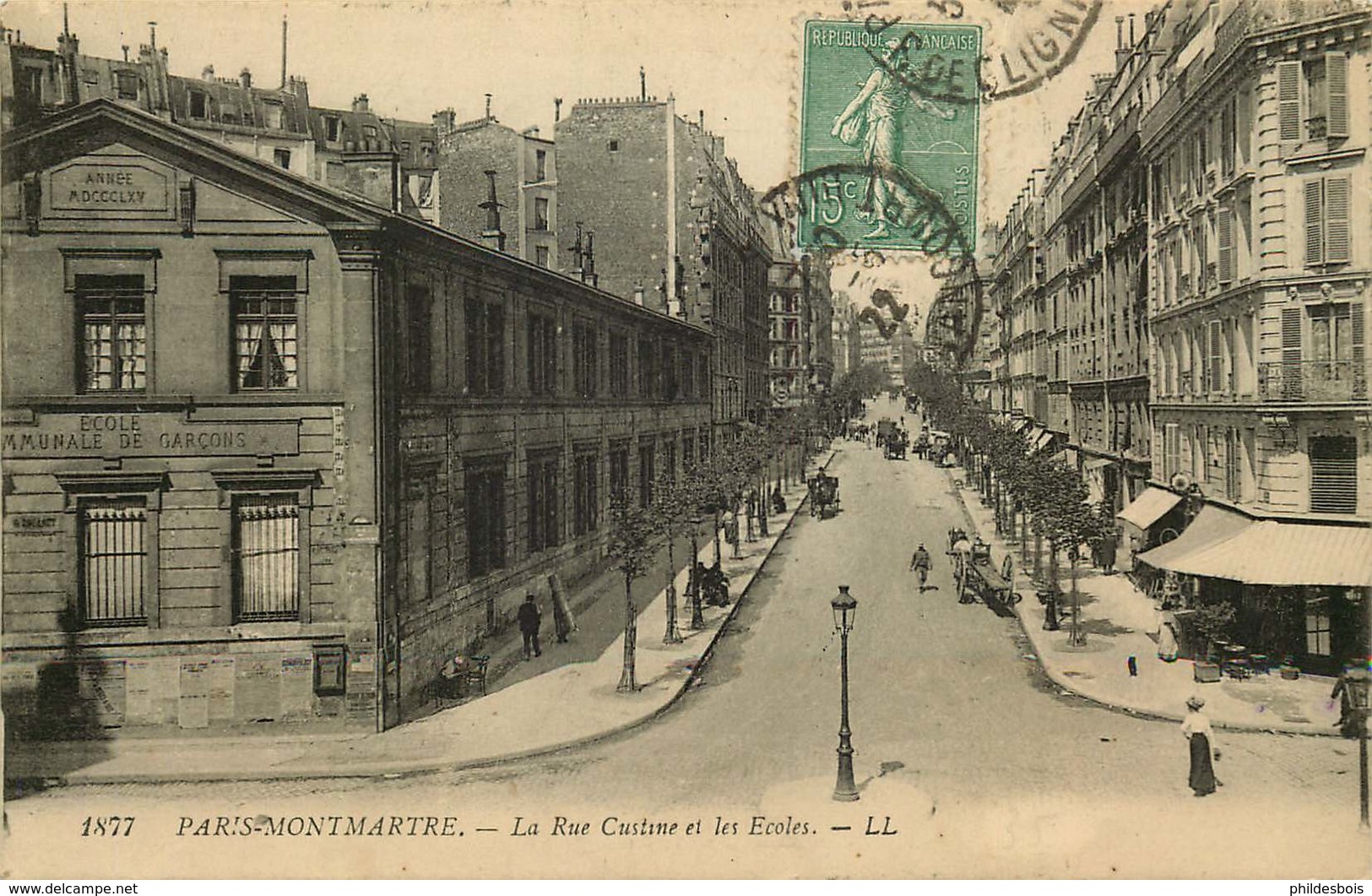 PARIS 18eme Arrondissement  Rue Custine Et Les Ecoles - Arrondissement: 18
