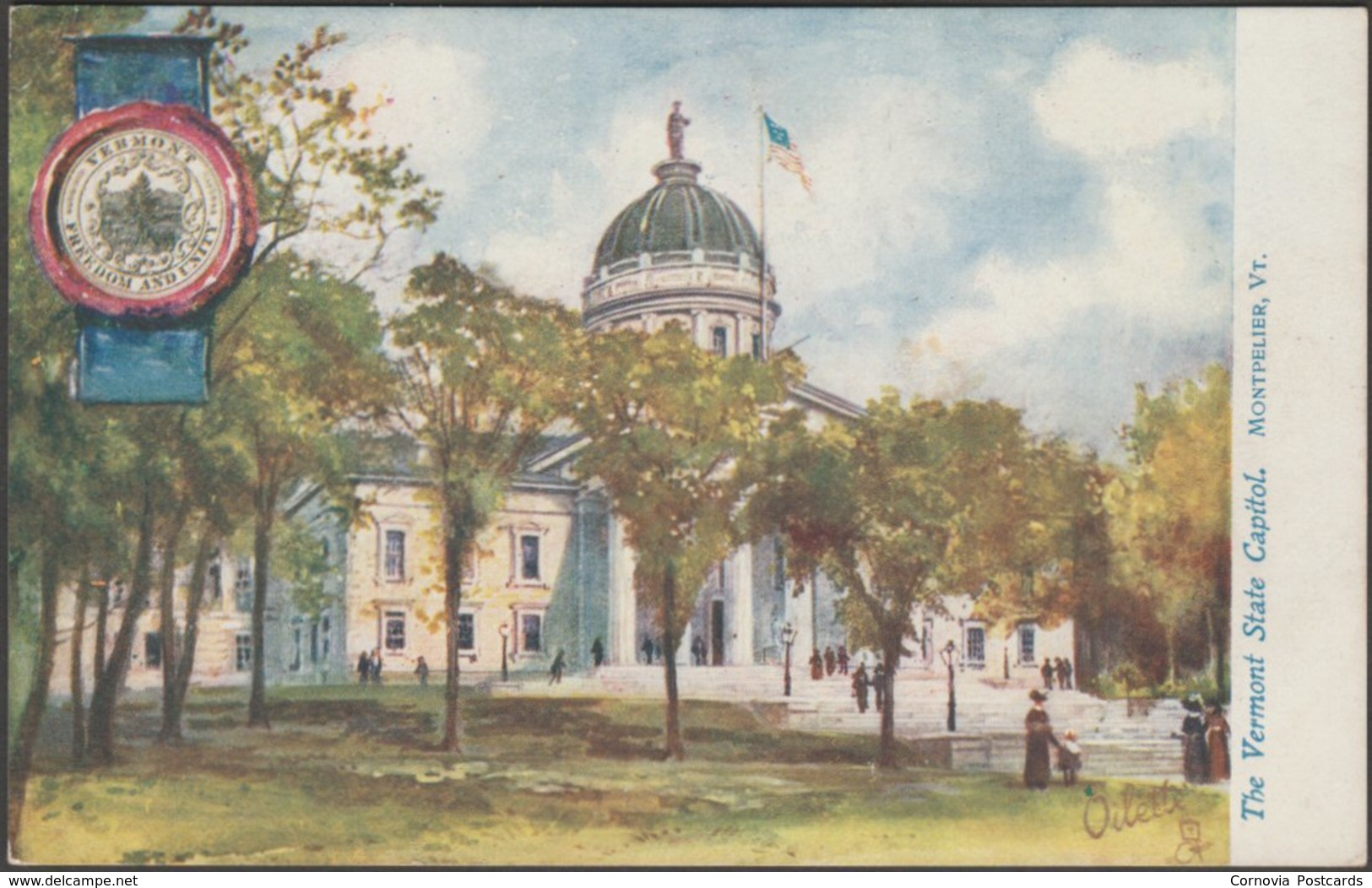 State Capitol, Montpelier, Vermont, C.1905-10 - Tuck's Oilette Postcard - Montpelier