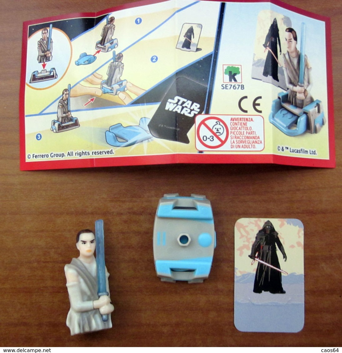 STAR WARS SORPRESA KINDER PRINCIPESSA LEIA MERENDINE KINDER SE767B + BPZ Ferrero - Dessins Animés