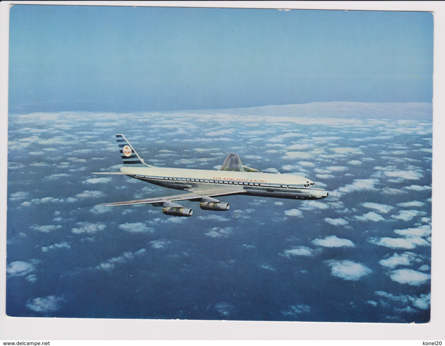 Vintage Rppc KLM K.L.M Royal Dutch Airlines Douglas Dc-8 Aircraft - 1946-....: Era Moderna