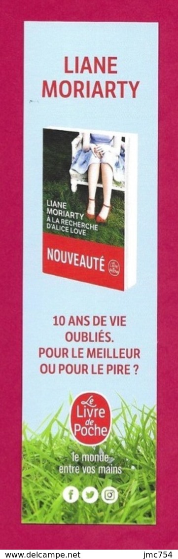 Marque Page  Le Livre De Poche.   Liane Moriarty.    Bookmark. - Marque-Pages