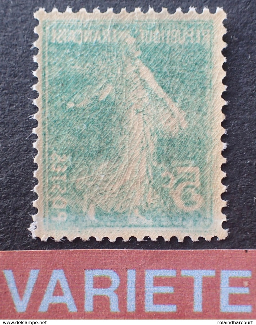 R1189/669 - 1907/1921 - TYPE SEMEUSE FOND PLEIN - N°137 (I) NEUF** - VARIETE ➤➤➤ Impression RECTO VERSO Double - Ongebruikt