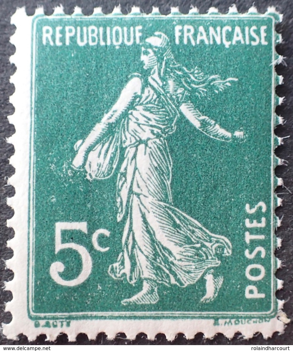 R1189/669 - 1907/1921 - TYPE SEMEUSE FOND PLEIN - N°137 (I) NEUF** - VARIETE ➤➤➤ Impression RECTO VERSO Double - Unused Stamps