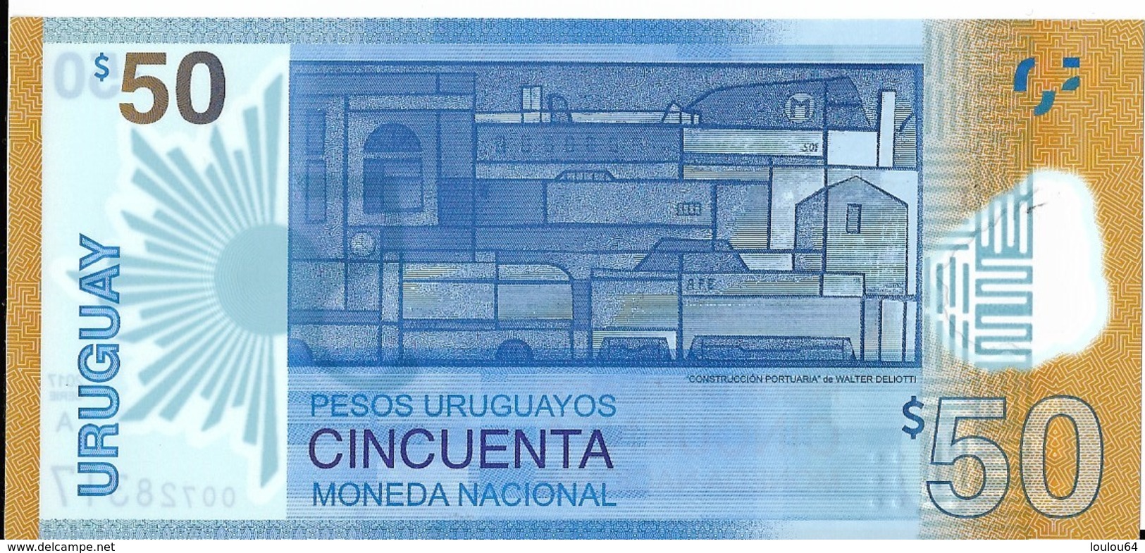 Uruguay - 50 Pesos 2017 - Série A - N° 007283317 - Neuf, Non Circulé - - Uruguay