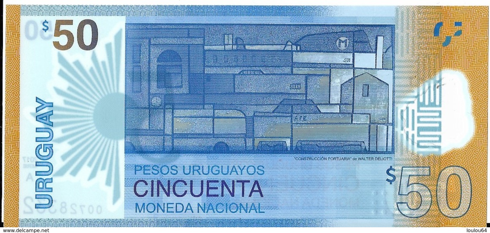 Uruguay - 50 Pesos 2017 - Série A - N° 007283332 - Neuf, Non Circulé - - Uruguay